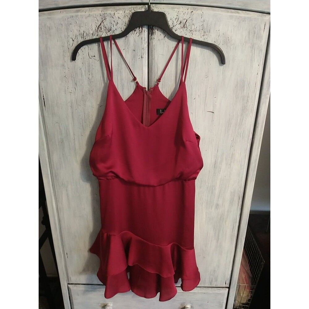 Lulu's Sleeveless Large Ruffled Bottom Knee-length Dress